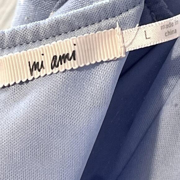 Mi Ami Mini Polka Dot Dress Spag Sraps Sweetheart Neckline Coquette Tiered SZ L - Picture 8 of 12